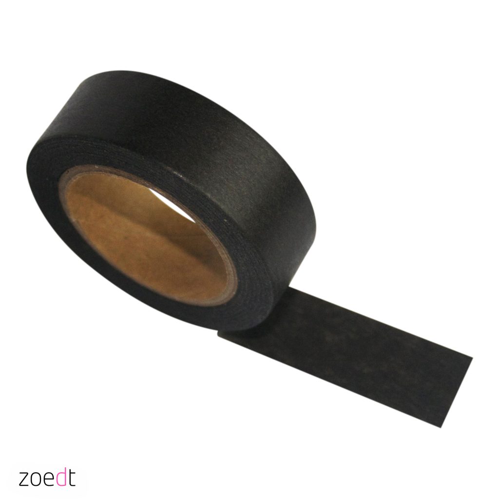 Masking tape zwart (10M) Zoedt Kids